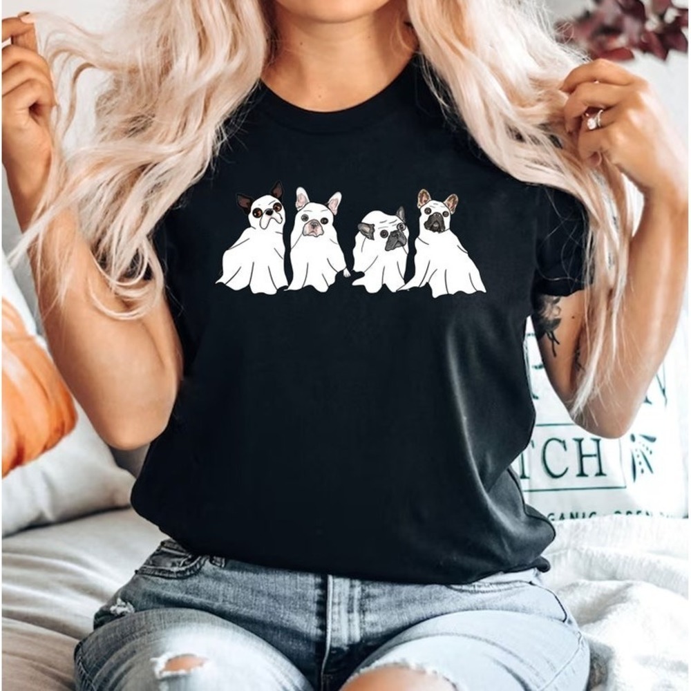 French Bulldog Ghost Shirt Frenchie Halloween Shirt Ghost Dog Shirt